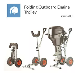 Folding Outboard Engine Trolley, Motor Stand for Boat / RIB upto 15HP, 30Kg. - Picture 1 of 8