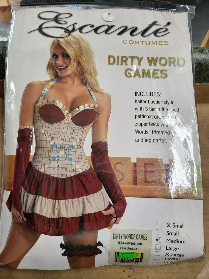 Fantasia sexy Escante Dirty Word Games tamanho pequeno - Imagem 1 de 1