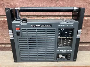 VTG SONY Solid State Radio TFM-8100W Portable Weather AM FM VHF WB w Video - Picture 1 of 4