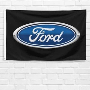 For Ford Enthusiasts 3x5 ft Flag Car Truck Emblem Garage Racing Show Banner - Bild 1 von 12