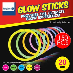 150x Mixed Color Glow Sticks Bracelets Glow In The Dark Party Glowsticks AUSTOCK - Picture 1 of 11
