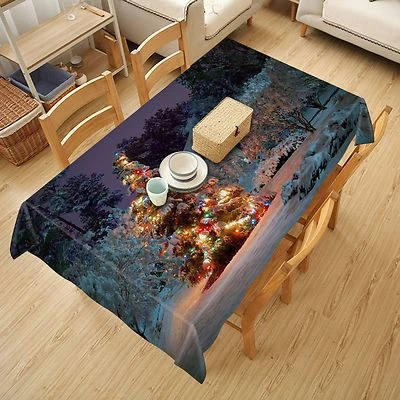 3D Pine Light Tablecloth Table Cover Cloth Birthday Party AJ WALLPAPER UK Lemon - Image 1 of 4