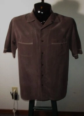 Camisa HOBIE Marrón Polinósico Manga Corta Talla M Foto 1 de 4