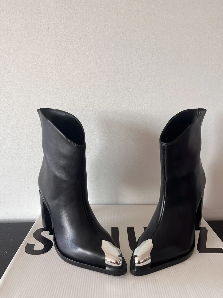 Короткие кожаные сапоги, сапоги Schutz Blaze с западным стилем - Изображение 1 из 4