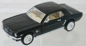 Mustang Ford 1964 1/2 Toy Pull Back Model 1:32 5"X 2"appox. Black Open doors - Picture 1 of 4