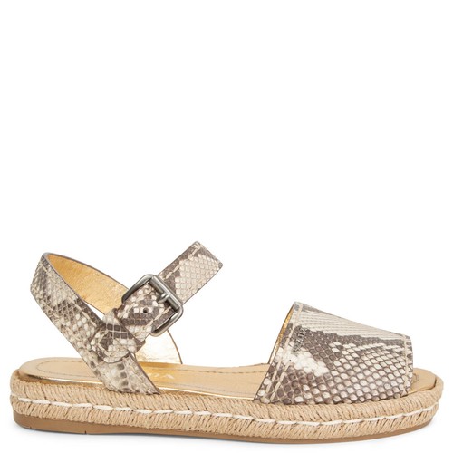 65655 chaussures espadrille plate authentique PRADA taupe PITHON 36,5