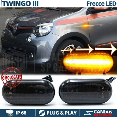 Frecce LED Sequenziali per Renault TWINGO 3 DINAMICHE Nere CANbus PLUG & PLAY - Immagine 1 di 4