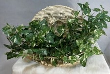 Wicker Wall Hanging Basket with Artificial Plant