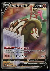 Sandaconda V - 252/264 Fusion Strike Pokemon Alternate Full Art Near Mint - Picture 1 of 2