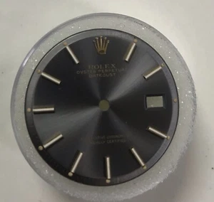 Rare Authentic Genuine Rolex Datejust Non Quick Gray Stick Dial For 36mm Watch - Picture 1 of 7