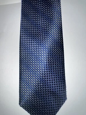 Corbata DAMON bordada azul y plata 100 % seda hecha a mano RN21664 Foto 1 de 4