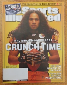 TROY POLAMALO Sports Illustrated November 14 2005 STEELERS No Printed Label - Picture 1 of 1