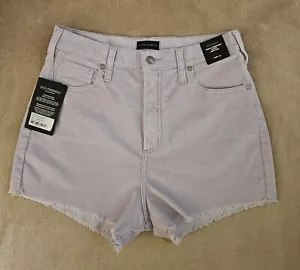 Lavender Courdroy High Rise Shorts Raw Hem Silver Jeans Women's Size 28 - Picture 1 of 9