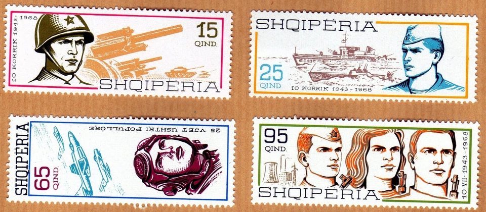 Albania 1968 MNH Michel 1295/98 Aniversario 25º Ejército Popular Foto 1 de 1