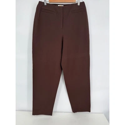 Pantalones de vestir Talbots para mujer marrón carrera calce clásico talla 12W nuevos con etiquetas vintage Foto 1 de 4