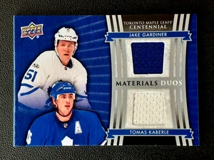 GARDINER / KABERLE 2017-18 TORONTO FEUILLES D'ÉRABLE CENTENAIRE MATÉRIAUX DUOS 96095 - Photo 1 sur 2