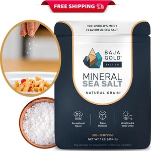 Sal marina mineral Baja Gold - Recomendada por Gary Brecka - Grano natural orgánico  - Imagen 1 de 9