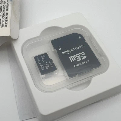 Tarjeta de memoria micro SDXC Amazon Basics 128 GB con adaptador de tamaño completo, A2, U3 NUEVA Foto 1 de 4