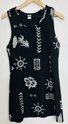  Vestido regata Third Coast tribal boho racerback feminino casual vestido de praia - Imagem 1 de 4