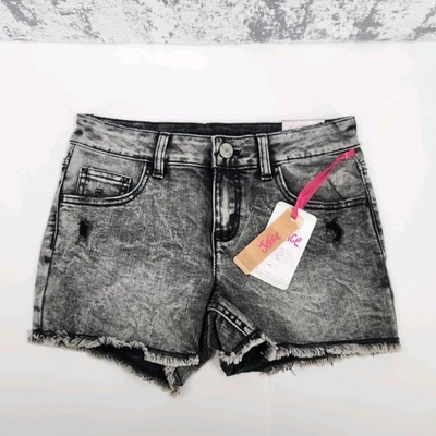 Justice Girls Denim Jean Cutoff Shorts, Size 14 Regular - Image 1 of 4