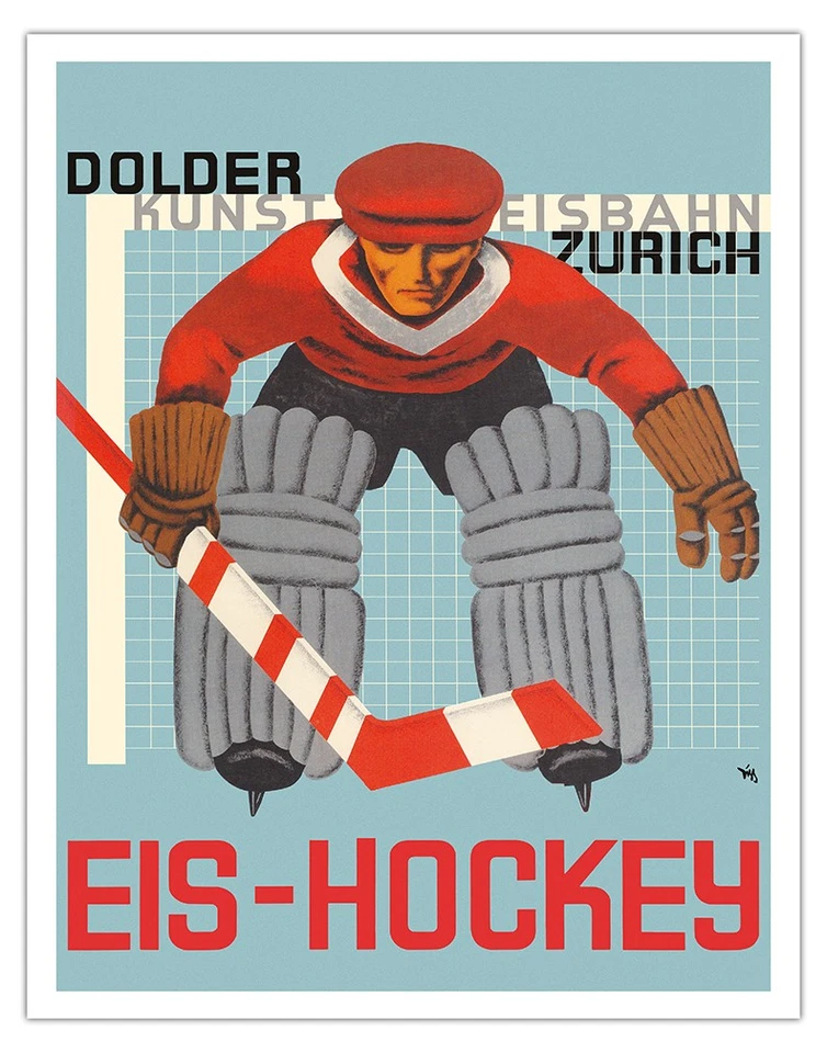 Pista de patinaje sobre hielo Dolder Zurich - Póster deportivo vintage Diggelmann 1935 Foto 1 de 1