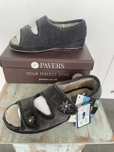 Pavers graue Hausschuhe Größe 5 Damen im Karton neu mit Etikett Memory Foam Einlegesohlen - Bild 1 von 9