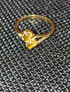 Tigerauge Ring 3,5 Damen goldfarben - Bild 1 von 3