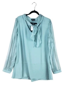 City Chic Damen Amalia Spitze Langarm Top Größe Large Farbe Seafoam - Bild 1 von 14
