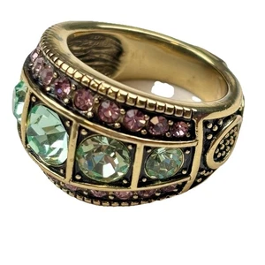 Anillo de cristal Heidi Daus Everyday Elegance verde talla 7 - Imagen 1 de 7