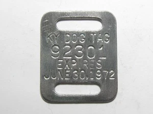 1972 Kentucky KY Dog Tax Tag License - #65073 - Picture 1 of 2