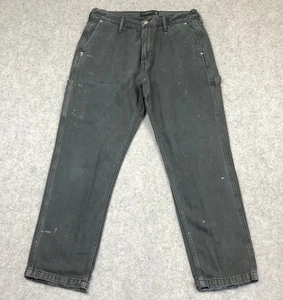 Abercrombie & Fitch Jeans Mens 33x32 Blue Carpenter Grunge Workwear Baggy Loose - Picture 1 of 15