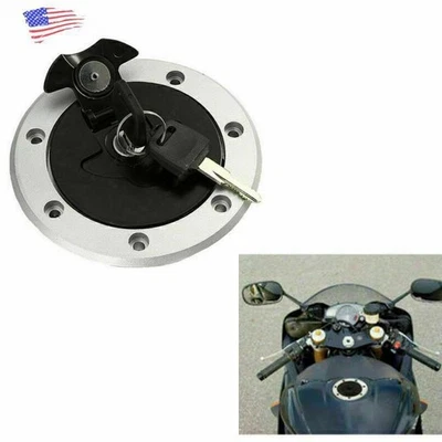 Fuel Gas Tank Cap Cover Lock w/keys For Kawasaki Ninja 250 250R EX250 1988-2007 Foto 1 de 4