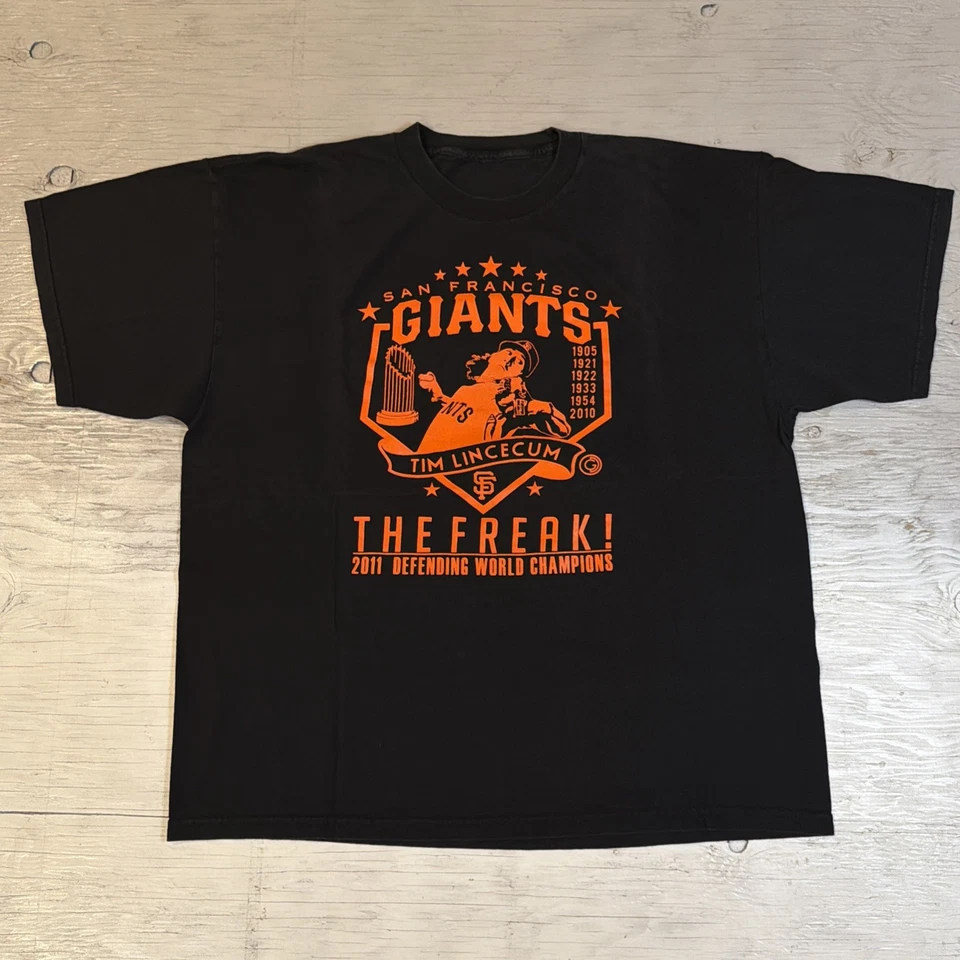 Camisa de béisbol Tim Lincecum The Freak 2011 MLB de colección talla 2XL Foto 1 de 4