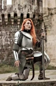 Mittelalter Frauen Fantasy Ritter Rüstung Antik Weiblich LARP Rüstung Lady... - Bild 1 von 4
