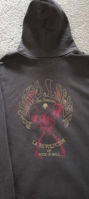 Vintage Vato Loco Skeleton LA Revolucion Hoodie Sweatshirt Size X Large - Image 1 of 4