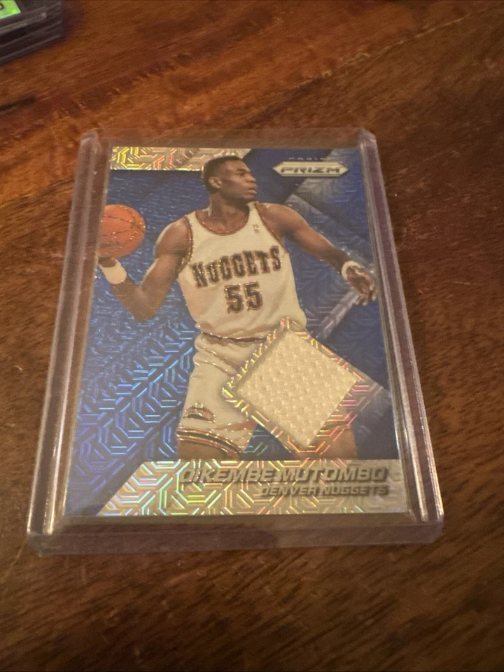2014-15 Panini Prizm #53 Dikembe Mutombo RELIQUIA AZUL PRIZM Mojo pepita Foto 1 de 1