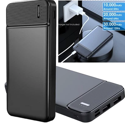 Banco de alimentación de 10000 m/20000/30000 mAh cargador USB batería portátil de respaldo para teléfono Foto 1 de 4
