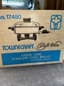 Chef's Ware Townecraft Electric Skillet 11" Stainless Liquid Core NEW (Pantry) - Picture 1 of 3