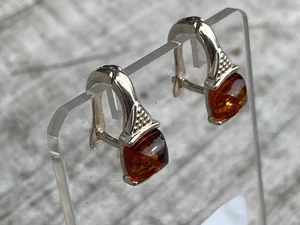 Baltic Amber Earrings - Picture 1 of 6