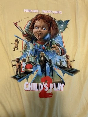 CHILD’S PLAY 2 CHUCKY SORRY JACK… CHUCKY’S BACK! CAMISETA AMARILLA 3XL Como Nueva Foto 1 de 4