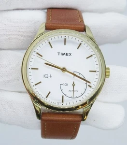 Timex Iq Move Smartwatch Leather Strap Twg013600 Stand Cracked, Reasonable Item - Picture 1 of 9
