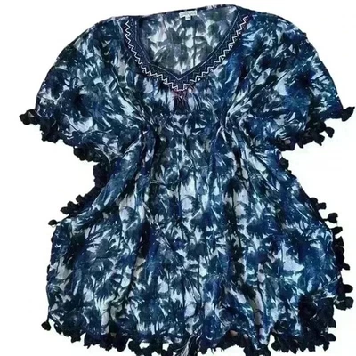 Small / Medium Kaftan Pool or Beach Cover Up Debbie Katz South Beach Design - Image 1 of 4