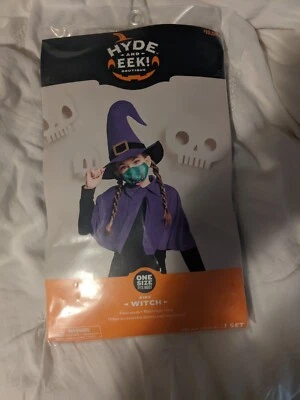 Hyde and eek! Talla Única Niños Bruja Disfraz Halloween Mascarilla NUEVO CON ETIQUETAS Foto 1 de 4