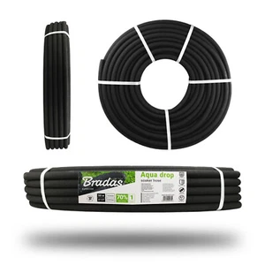 Garten Soaker Schlauch 1/2" - 7,5-200m, schwarzes Wasserschlauchrohr, AQUA-DROP, UK Lager! - Bild 1 von 9