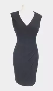 CACHE Womens Sheath Knee Length Dress Size 6 V-Neck Sleeveless Black 233P - Picture 1 of 6