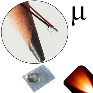 20 x 12v 0805 2012 Orange Amber Micro SMD LED Pre-Wired Light Soldered Leads 9v - Picture 1 of 4