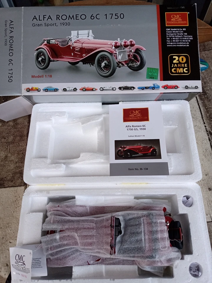 CMC 1/18 ALFA ROMEO 6C 1750 Gran Sport 1930 (M-138) - Immagine 1 di 4