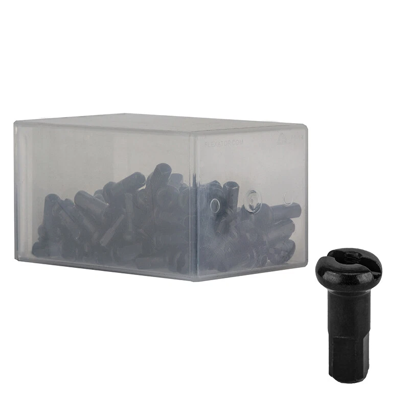 DT Swiss Brass Spoke Nipples 2.0 x 12mm Black Box of 100 - Image 1 of 1