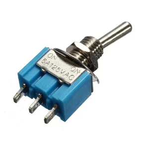 2x Mini Toggle Switch Single Pole Double Throw ON-ON SPDT 6A 125VAC/3A 250VAC - Picture 1 of 3