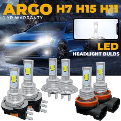 Fits VW Golf MK7 Led DRL Headlight Hid Xenon White Fog Side Light Bulbs 2013-18 - Image 1 of 4